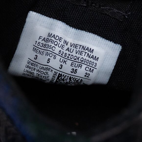 Converse x Woolrich Chuck Taylor All Star Plaid Blue Green 153835C Women's Sz 5 - Picture 9 of 9